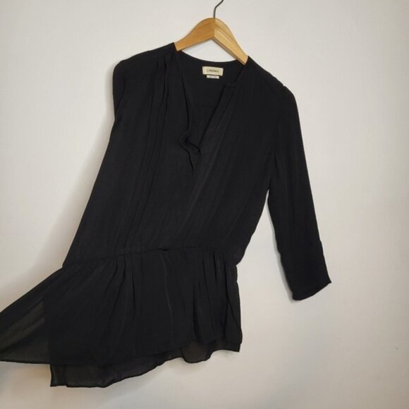 L'AGENCE Black 100% Silk Top Size Medium - Picture 4 of 9